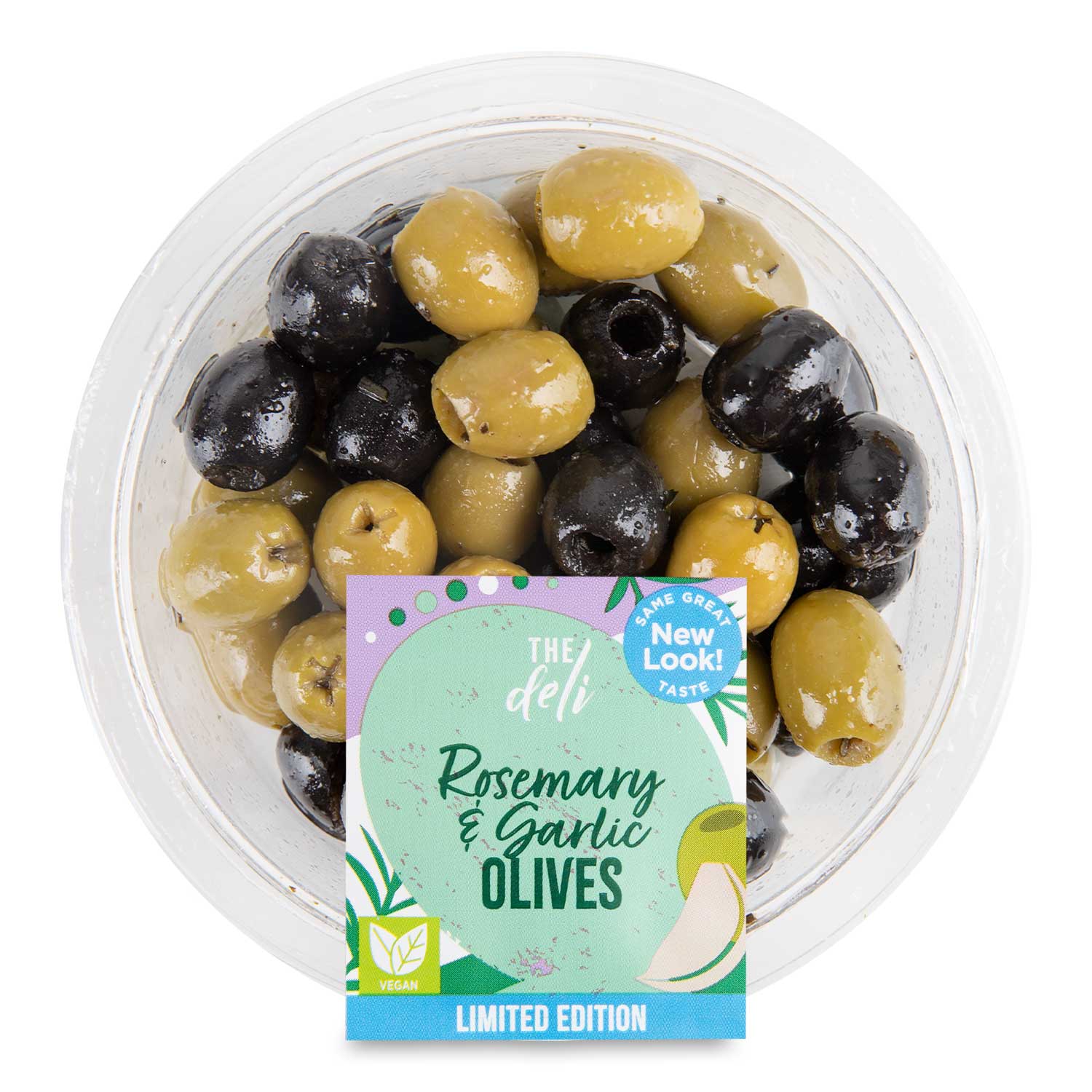 The Deli Rosemary & Garlic Olives 150g (140g Drained)