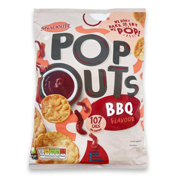 Snackrite Pop Outs BBQ Flavour 100g