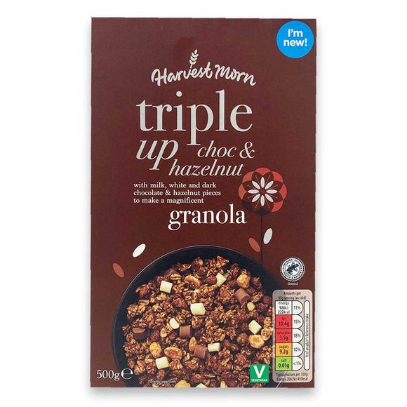 Harvest Morn Triple Up Choc & Hazelnut Granola 500g