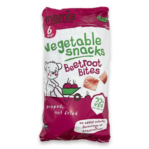 Mamia Beetroot Bears Vegetable Snack 6x10g