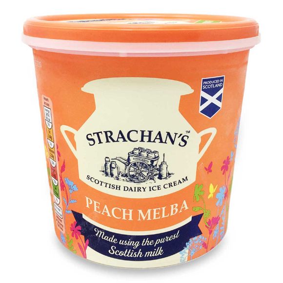 Strachan's Scottish Dairy Ice Cream Peach Melba 1l