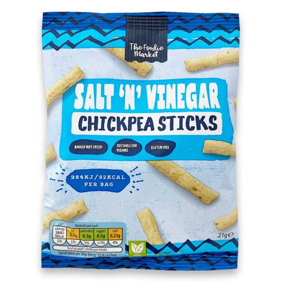 Foodie Market Salt 'N' Vinegar Chickpea Sticks 21g