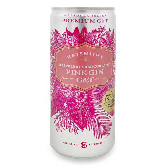 Haysmith's Raspberry & Redcurrant Pink G&T 250ml