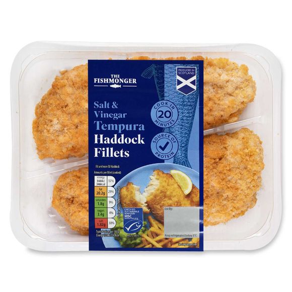 The Fishmonger Salt & Vinegar Tempura Haddock Fillets 300g