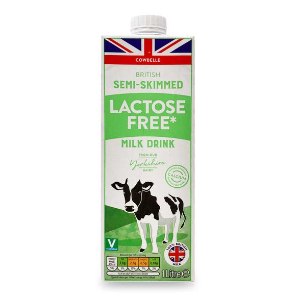 Cowbelle British Semi-skimmed Lactose Free* Milk Drink 1l