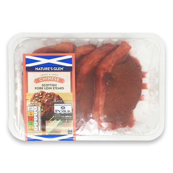 Nature's Glen Scottish Pork Loin Steaks Chinese 440g