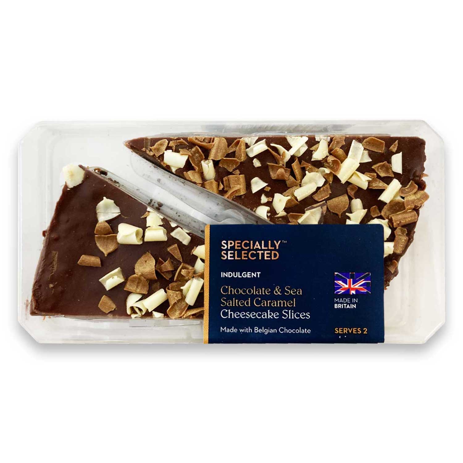 Specially Selected Indulgent Chocolate & Sea Salted Caramel Cheesecake Slices 190g