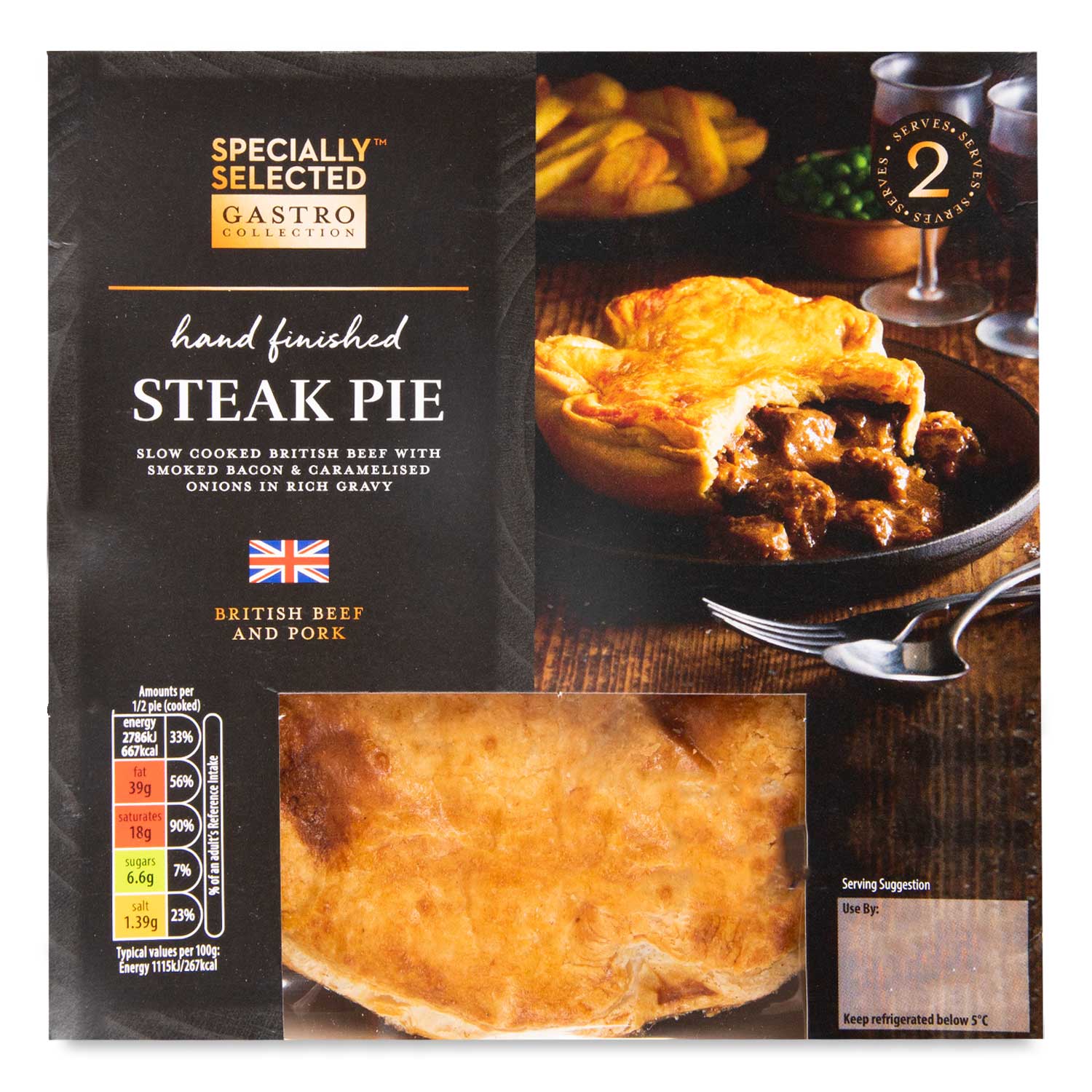 Specially Selected Gastro Steak Pie 500g