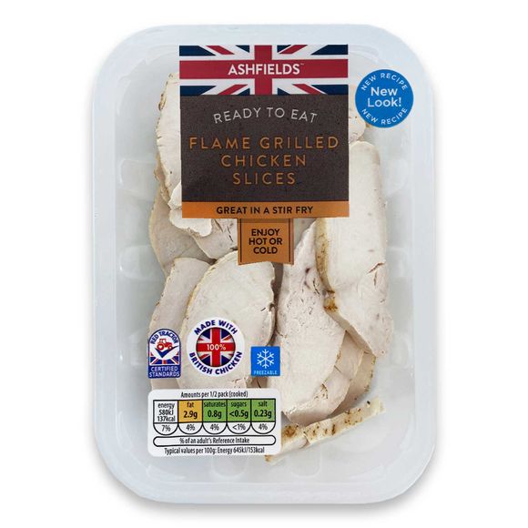 Ashfields Flame Grilled Chicken Slices 180g