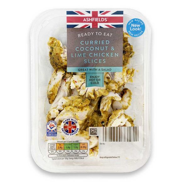 Ashfields Curried Coconut & Lime Chicken Breast Slices 180g