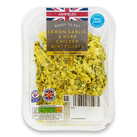 Ashfields Lemon, Garlic & Herb Chicken Mini Fillets 170g