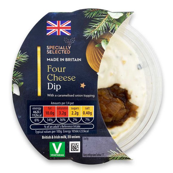 Specially Selected Caramelised Onion Topped Four Cheese Dip 150g