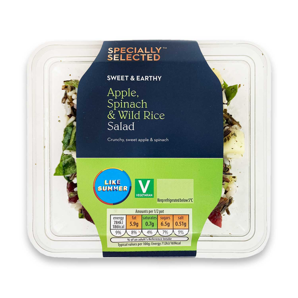 Specially Selected Apple, Spinach & Wild Rice Salad 220g