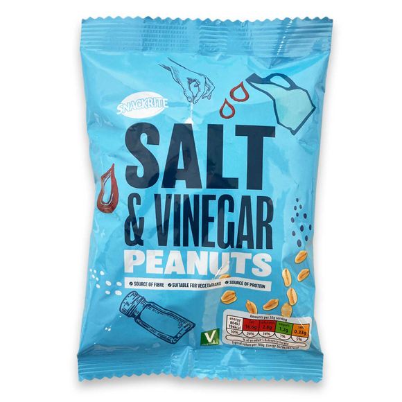 Snackrite Salt & Vinegar Peanuts 200g