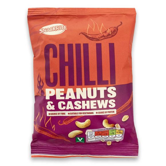 Snackrite Chilli Peanuts & Cashews 200g