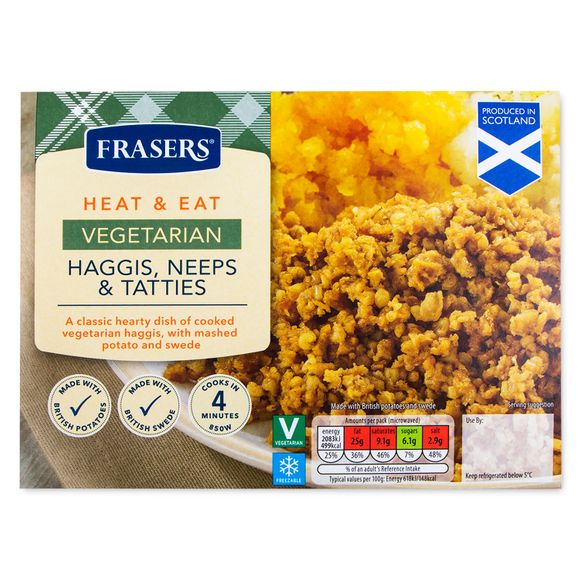 Frasers Vegetarian Haggis Neeps & Tatties 340g