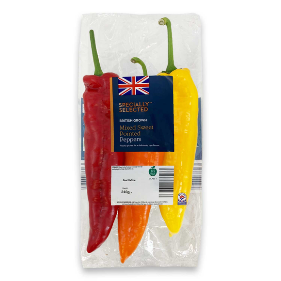 Specially Selected Mixed Sweet Pointed Peppers 240g