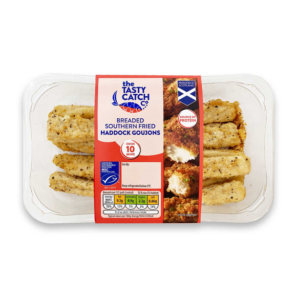 The Tasty Catch Co. Breaded Southern Fried Haddock Goujons 200g