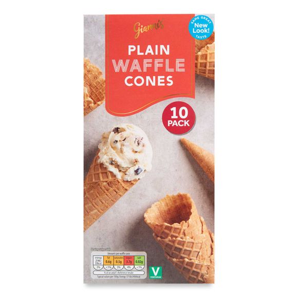 Gianni's Plain Waffle Cones 125g/10 Pack