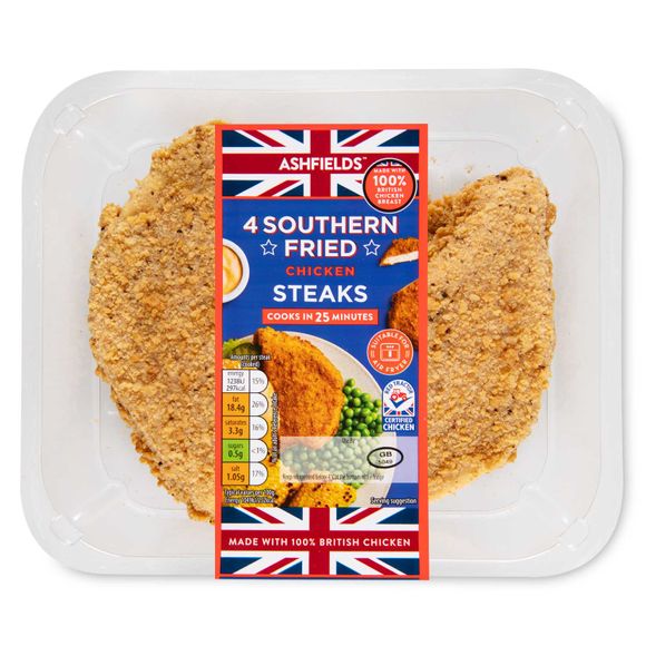 Ashfields Southern Fried Chicken Steaks 505g/4 Pack