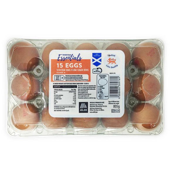 Everyday Essentials Mixed Weight Eggs 15 Pack