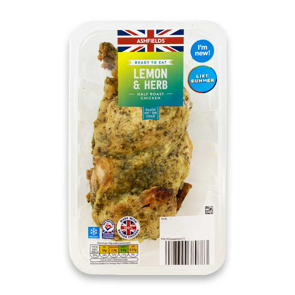 Ashfields Lemon & Herb Half Roast Chicken 480g