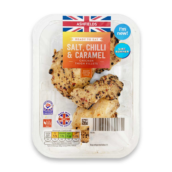 Ashfields Salt, Chilli & Caramel Chicken Thigh Fillets 150g