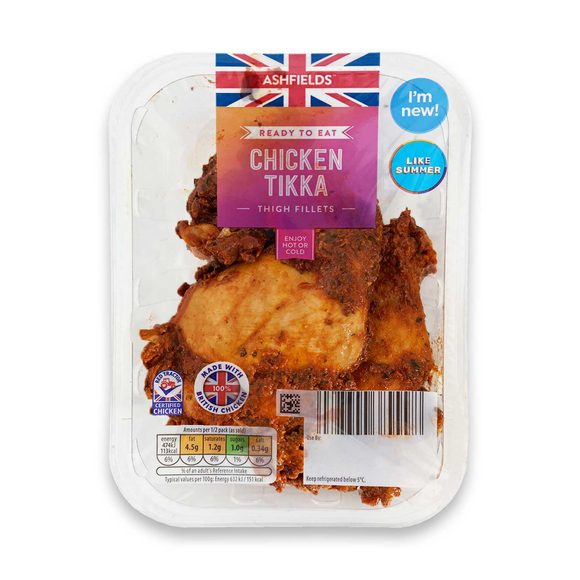 Ashfields Chicken Tikka Thigh Fillets 150g