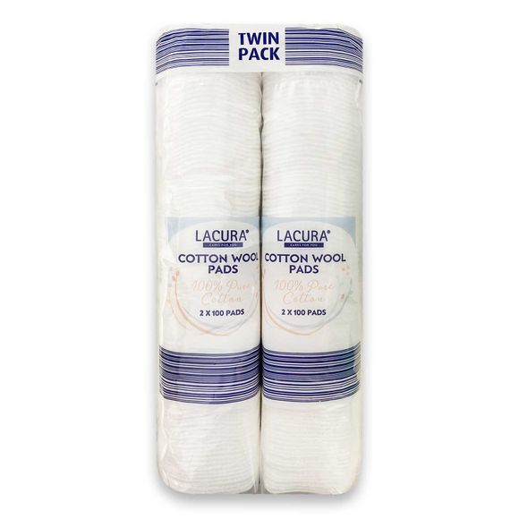 Lacura Cotton Wool Pads 122g/2x100 Pack