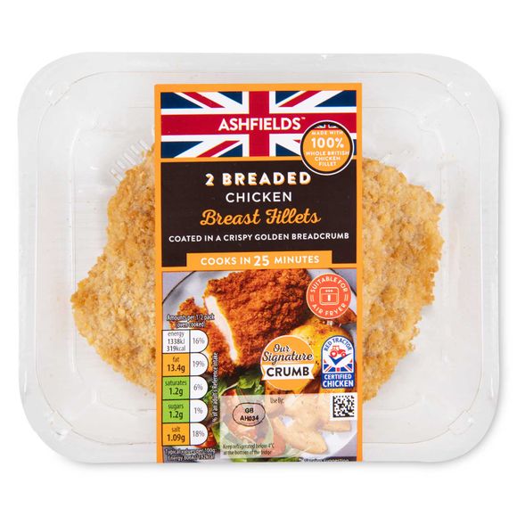 Ashfields Breaded Chicken Breast Fillets 350g/2 Pack