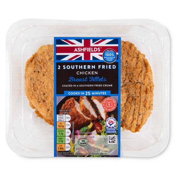 Ashfields Southern Fried Chicken Breast Fillets 350g/2 Pack