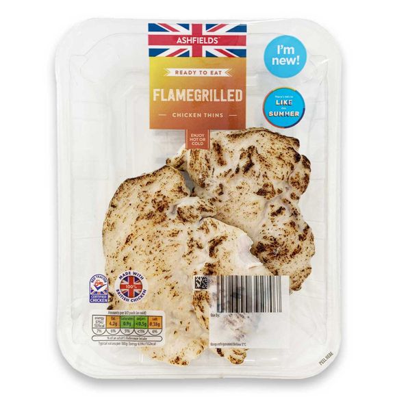 Ashfields Flamegrilled Chicken Thins 180g