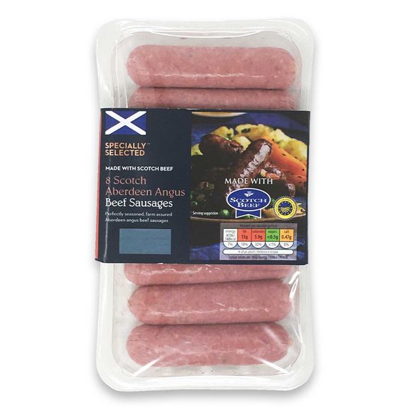 Specially Selected Scotch Aberdeen Angus Beef Sausages 360g/8 Pack