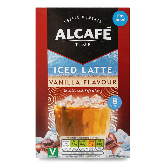 Alcafé Iced Latte Vanilla Flavour 148g