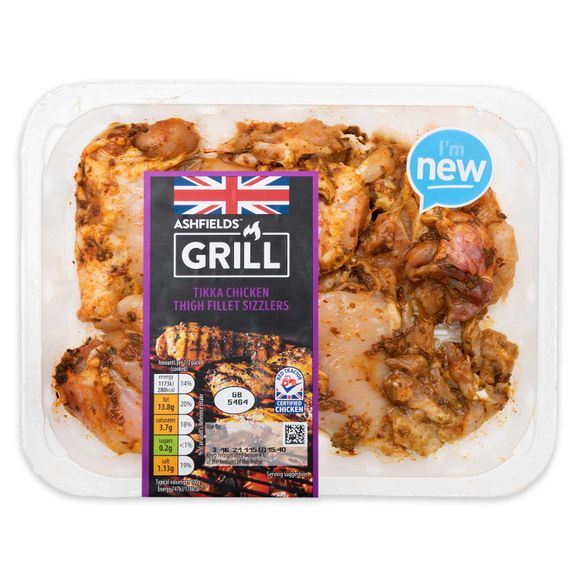 Ashfields Grill Tikka Chicken Thigh Fillet Sizzlers 350g