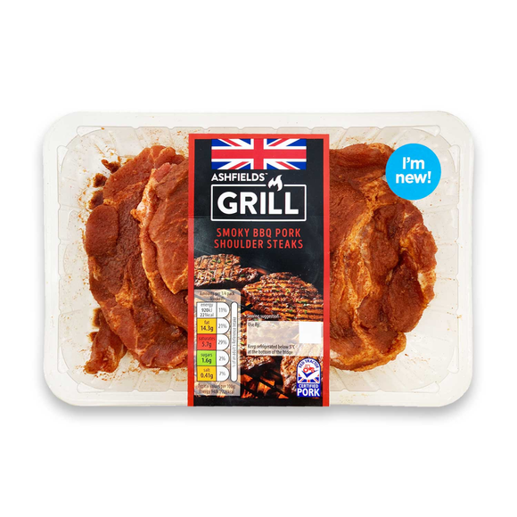 Ashfield Farm Smoky BBQ Pork Shoulder Steaks 500g