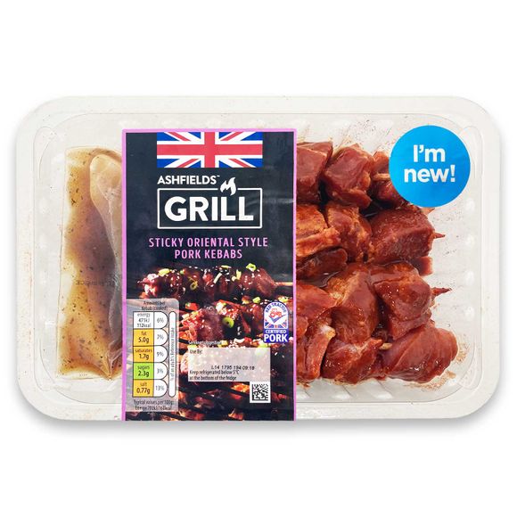 Ashfields Grill Sticky Oriental Style Pork Kebabs 366g