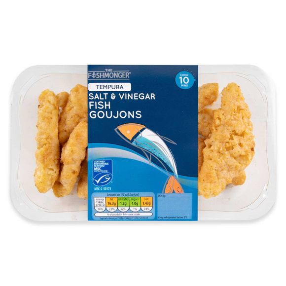 The Fishmonger Tempura Salt & Vinegar Fish Goujons 200g