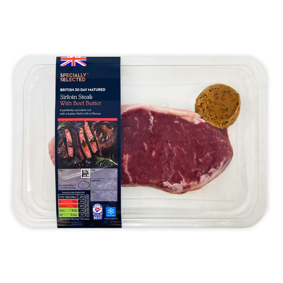 Specially Selected Sirloin Steak With Beef Butter 227g