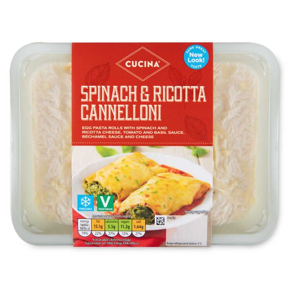 Inspired Cuisine Spinach & Ricotta Cannelloni 400g