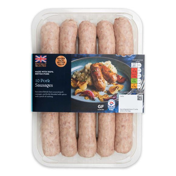 Specially Selected British Pork Sausages 667g/10 Pack