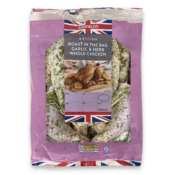 Ashfields British Roast In The Bag Garlic & Herb Whole Chicken 1.5kg