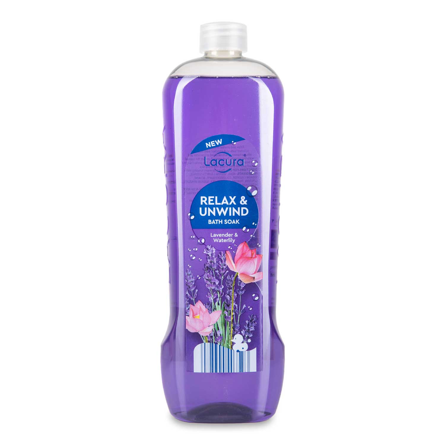 Lacura Relax & Unwind Lavender & Waterlily Bath Soak 750ml