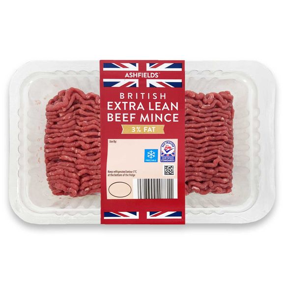 Ashfields British Extra Lean Beef Mince 3% Fat 500g