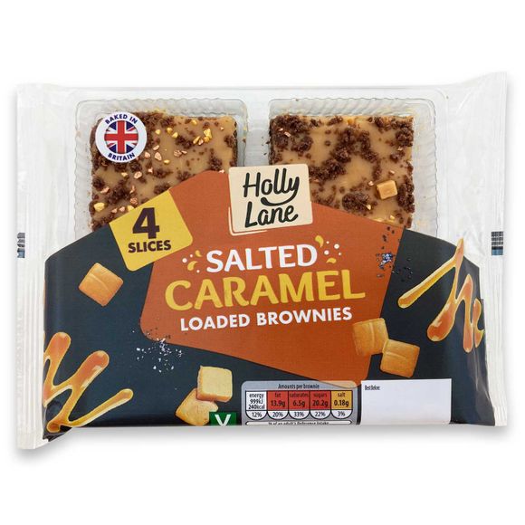 Holly Lane Salted Caramel Loaded Brownies 4 Pack