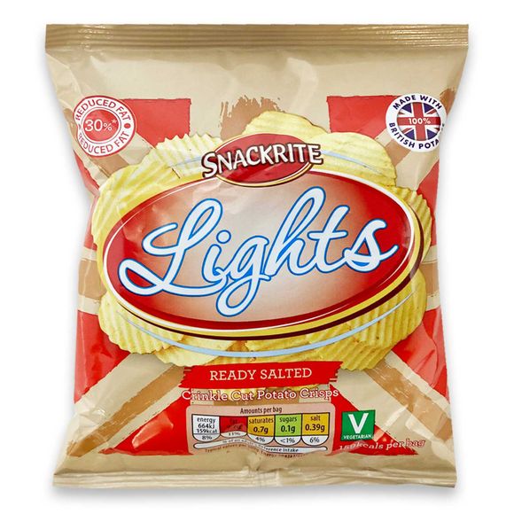 Snackrite Lights Ready Salted Crinkle Cut Potato Crisps 32.5g