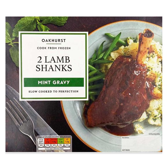 Oakhurst Lamb Shanks Mint Gravy Cook From Frozen 860g/2 Pack