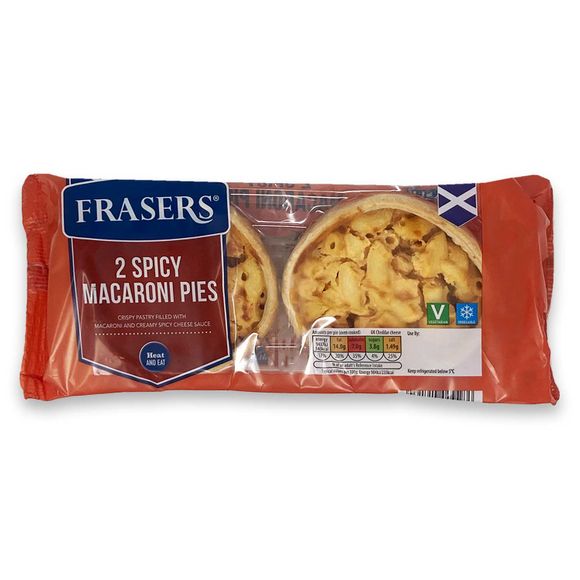 Frasers Spicy Macaroni Pies 296g/2 Pack