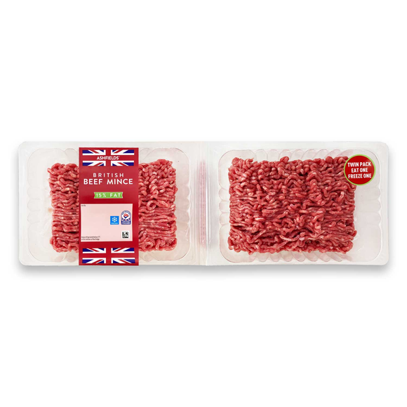 Ashfield Farm British Beef Mince 15% Fat 1kg