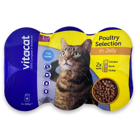 Vitacat Poultry Selection In Jelly 6x400g